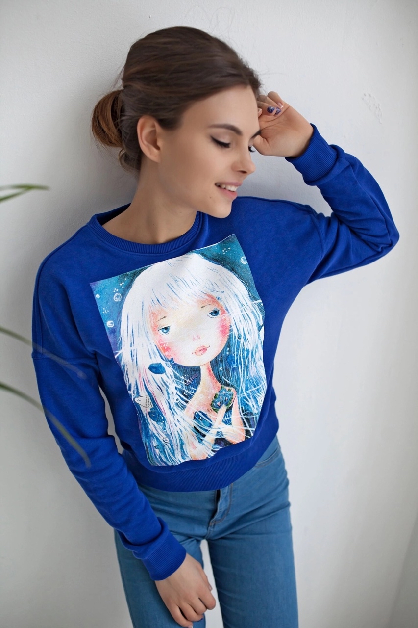 Свитшот с ручной росписью. 
Fashion Design by brand Eligocod. 
Velerti Art Studio. 
Hand Painted Design. 
#fashion #ручная_ррспись #velerti_art