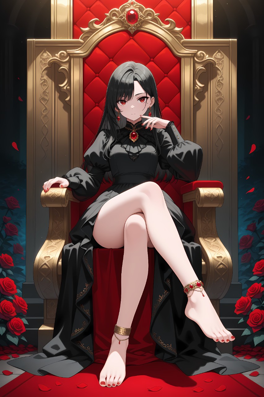 #art #anime #fantasy #queen #throne #beauty