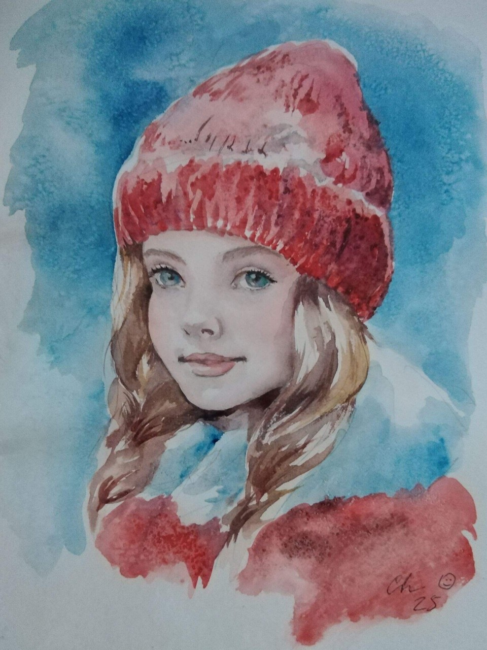Christina в LOOKY — Портрет девочки.Акварель с солью
#портретакварелью#рисунок#а
