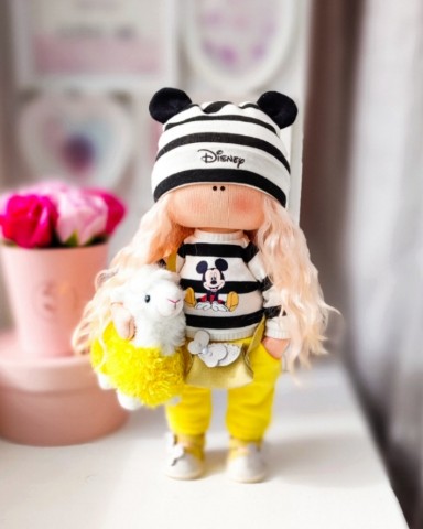 anna_little_toys в LOOKY. #кукларучнойработы,#текстильнаякукла,#интерьернаякукла,#ручнаяработа,#handmade,#handmadedoll,#doll. Весенняя куколка в с...
