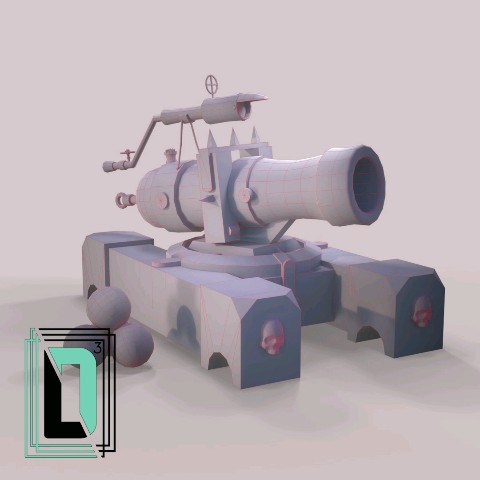 d3mtt в LOOKY. #Cannon,#LavaCannon,#Game,#GameDev,#LowPoly,#Пушка,#ЛавоваяПушка,#ГеймДев,#D3mtt,#3d,#3dModel,#3dModelling,#3dArtist,#Artist,#Art,#Creativity,#3д,#3дМодель,#3дМоделирование,#Художник,#Арт,#Творчество. Turntable in gray ma...