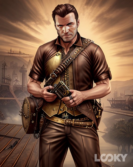 Главные герои игр серии GTA в жанре стимпанк [#GTA](GTA) [#нейросеть](нейросеть) [#LOOKY_нейронка_Стимпанк](LOOKY_нейронка_Стимпанк) 