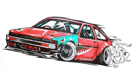 Владимир в LOOKY. #art,#jdm,#drift,#toyota. #art [#scetchbook](s...