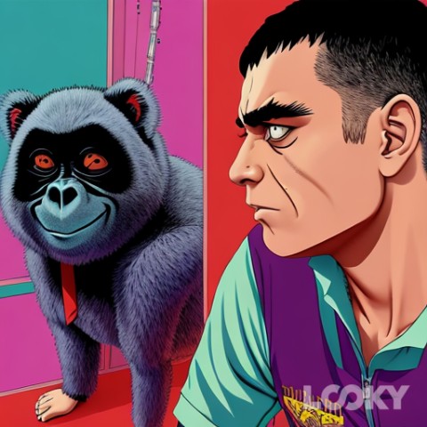 KORVO5 в LOOKY. #Гориллаз,#LOOKY_нейронка. #Гориллаз #LOOKY_ней...