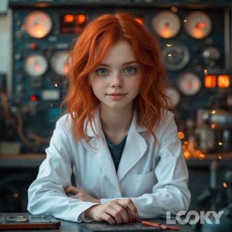dr_megavolt в LOOKY. #LOOKY_нейронка,#рыжеволосая,#аппаратура,#инженер,#голубоглазая,#рыжая. Бодрого утра! [#look...
