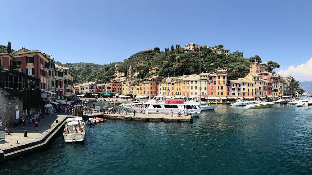 Harle port side view in Portofino.