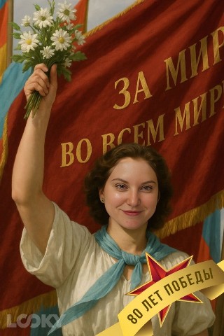 Андрей в LOOKY. #Плакат_победы,#8_марта_в_LOOKY,#Нейрогерой_легенд,#LOOKY_нейронка. #Плакат_победы #8_ма...