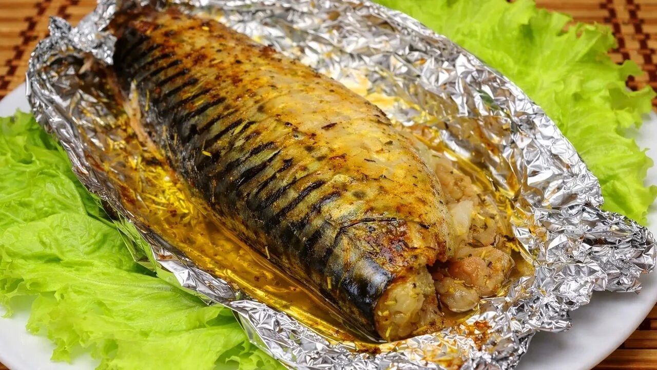  в LOOKY — Фаршированная скумбрия.

• Скумбрия — 2 шт.
• Отварной рис —