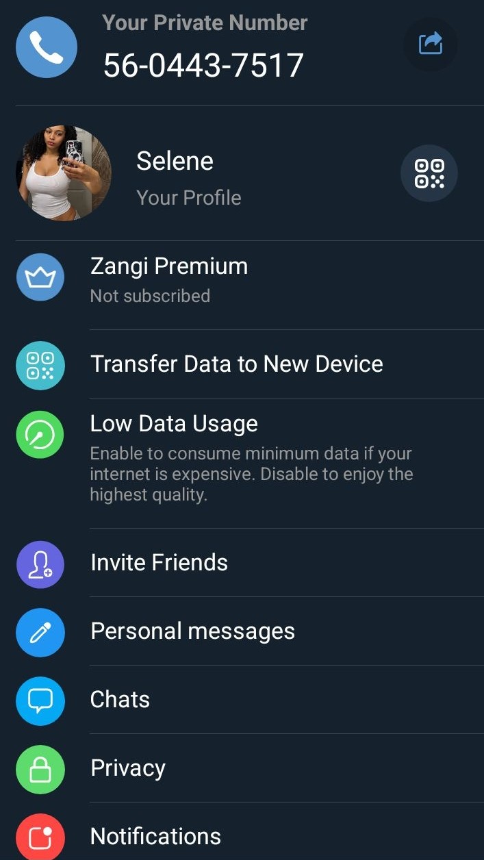 Selene в LOOKY — Texting app