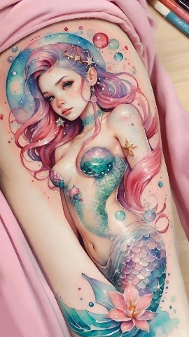 Marizzzz_Art_Tattoo в LOOKY. #LOOKY_нейронка. Татуировка 💜Эскиз #...