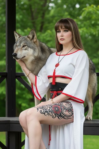 Olga в LOOKY. #девушка,#волк,#🐺,#👸,#❤️. Коснись меня "огнём"...