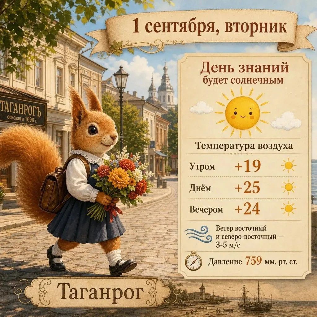 #погода #1_сентября #таганрог #понедельник #вторник