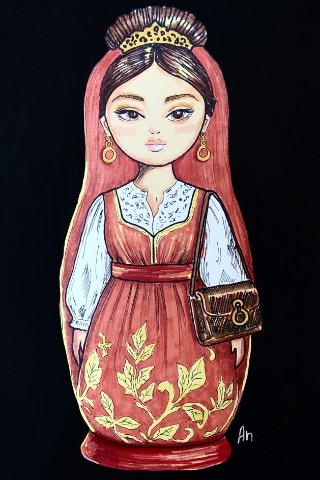 Мастерская художницы An в LOOKY. #рисунок,#скетч,#матрёшка. #рисунок #скетч [#ар...