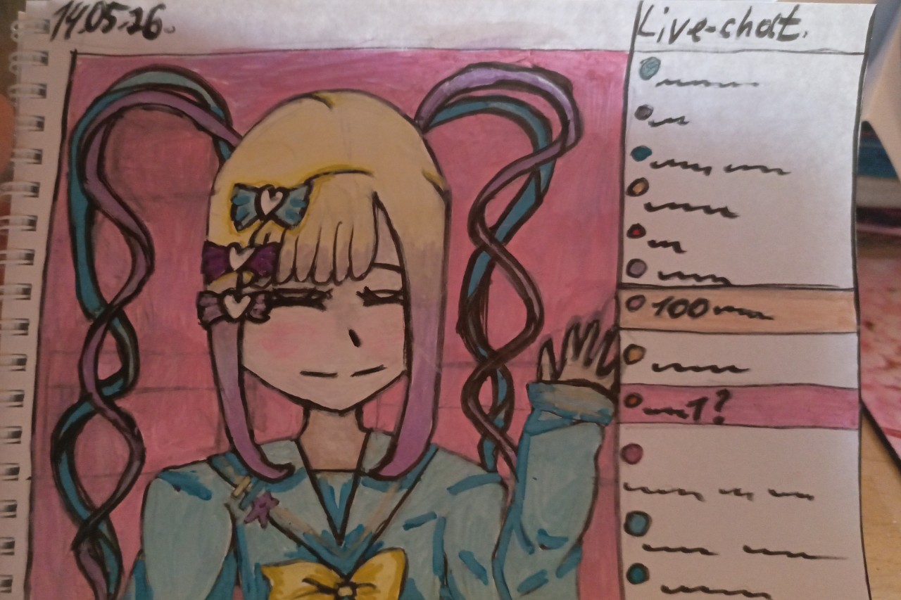 Снова K-angel. 
[#арт ](арт)[#анимеарт ](анимеарт)[#needy_girl_overdose ](needy_girl_overdose)[#рисунок ](рисунок)[#скетч ](скетч)