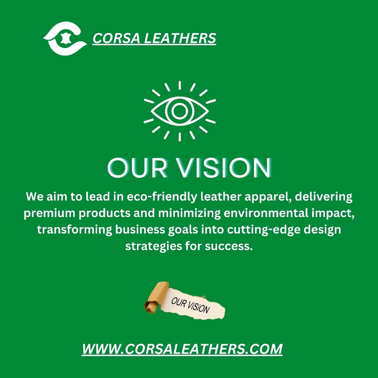 corsaleathers в LOOKY — Our Vision

We aim to lead in eco-friendly leather apparel, 