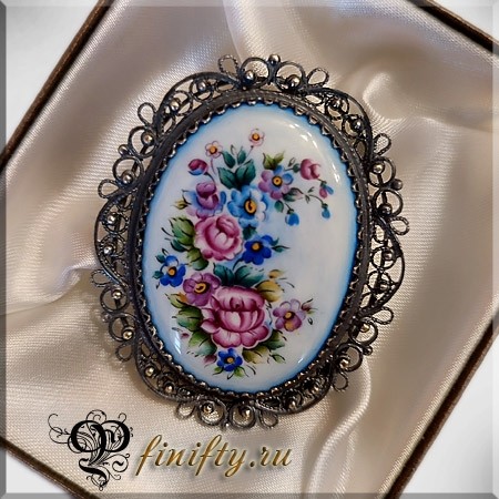 finifty.ru в LOOKY. #финифть,#эмаль,#брошка,#цветы. Брошь. Ростовская фи...