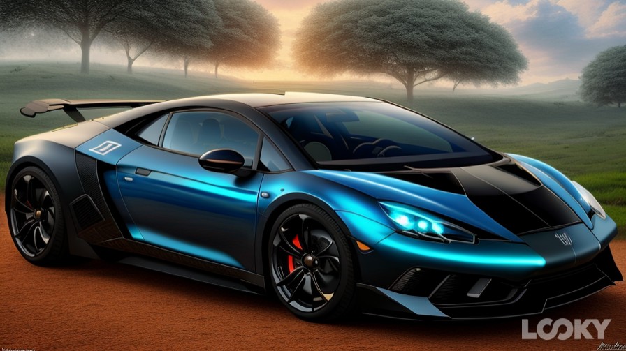 #Фэнтези #Киберпанк #Неон #LOOKY_нейронка#Lamborghini_Sesto_Elemento