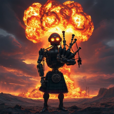 RGBeard в LOOKY. #steampunk,#robot,#nuclear,#explosion,#bagpipe,#scotland,#postapocalypse,#wastelands,#looky_топ,#looky,#ironmaiden. "Let them prepare fo...