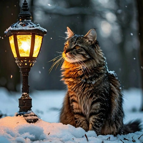 Lia Fleur в LOOKY. #кот,#котик,#зима,#снег,#фото,#нейросеть,#лайк. #кот #котик #зима #с...