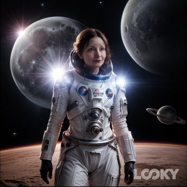 #Космонавт #LOOKY_нейронка 
Когда-то в детстве каждый запуск космической ракеты транслировали по ТВ. Это так будило фантазию, мне казалось, как же это здорово -  полететь к звёздам! Я с огромным удовольствием смотрела "Большое космическое путешествие", представляя себя на месте девочки) ) ) 