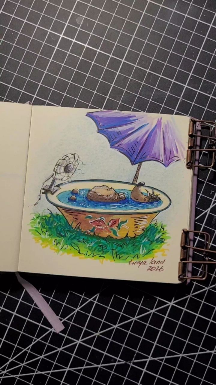 tusya_land в LOOKY. #art,#арт,#ёжик,#hedgehog,#рисунок,#творчество,#picture,#скетч,#sketch. Жара #art #арт #ёжик...