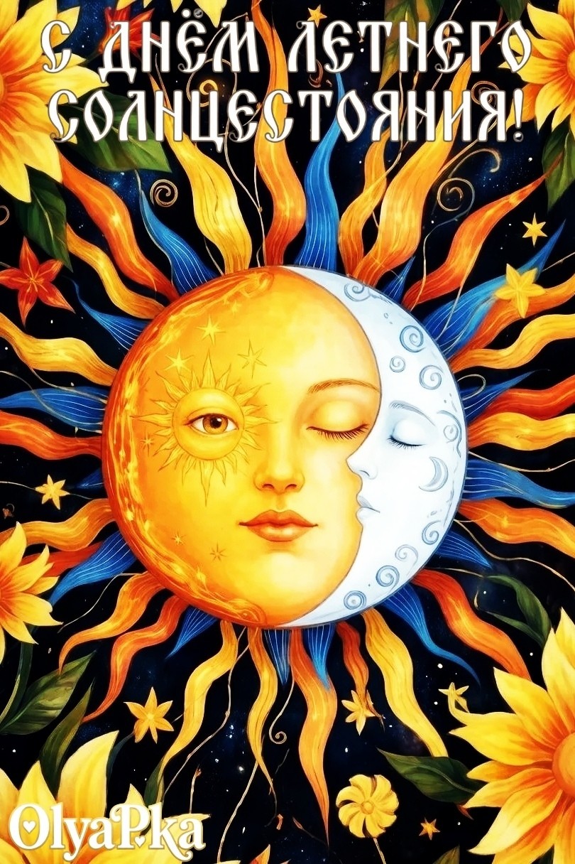 🥰🌞🌛
С Днём летнего солнцестояния! Пусть этот день и последующие дни наполнят вас солнечной энергией, подарят гармонию и откроют двери к новым возможностям! Пусть свет и тепло сопровождают вас на каждом шагу, а ночи, хоть и ещё короткие, но будут умиротворяющими! Надеюсь, моя открытка принесёт положительные эмоции!
[#деньлетнегосолнцестояния ](деньлетнегосолнцестояния)[#21июня ](21июня)[#длинныйдень ](длинныйдень)[#нейроарт ](нейроарт)#OlyaPka