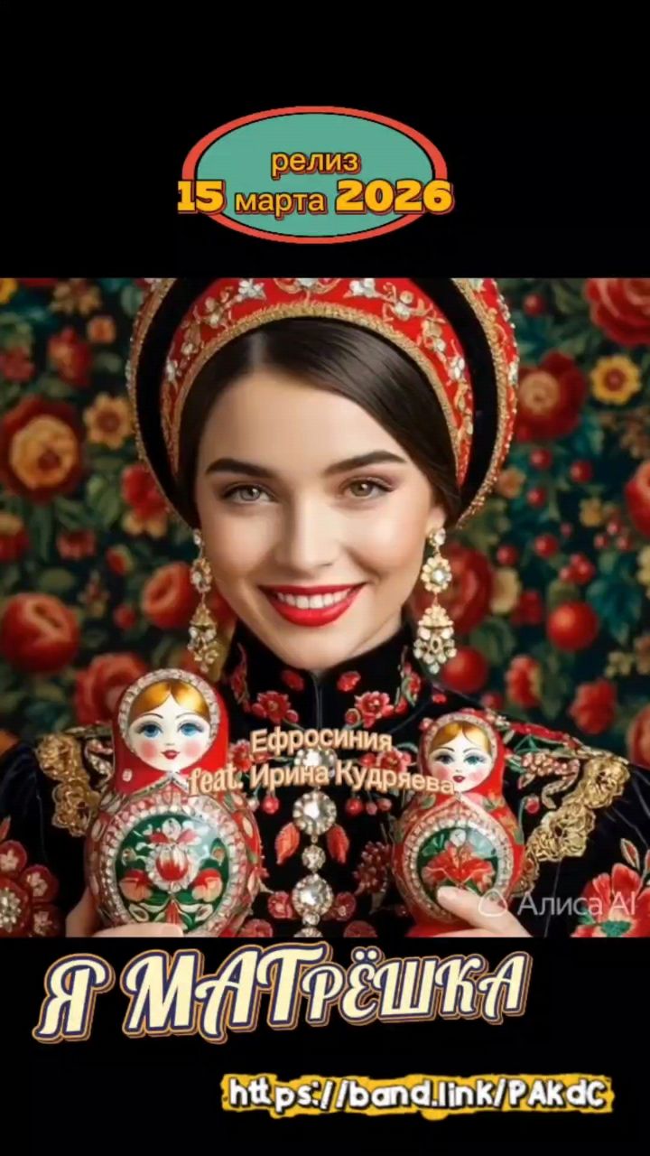 Ирина Кудряева в LOOKY. #яматрёшка,#ефросиния,#релиз,#двасыночка,#подарилмнемилыйлапти,#владимиркудрявый,#иринакудряеваFEAT. https://band.link/VV...
