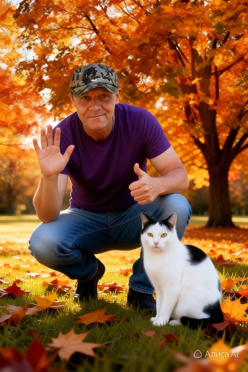  в LOOKY — Я с котом Беляшом Осень
