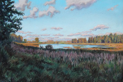 art.aeterna в LOOKY. #пастель,#пейзаж,#Михайловское. Осень в Михайловском...