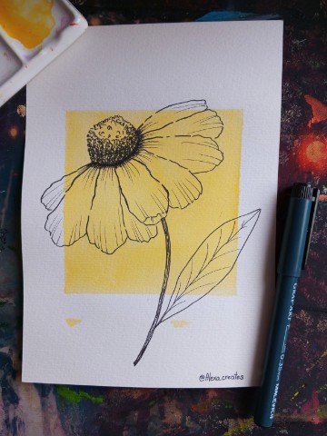 Alexa_creates в LOOKY. #рисунок,#цветок,#акварель,#линер,#drawing,#flower,#watercolor,#liner. Так печально, когда ...