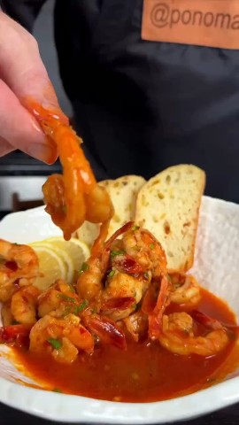 Приятного аппетита в LOOKY. #ужины,#горячее,#закуски. Креветки в пикантном...