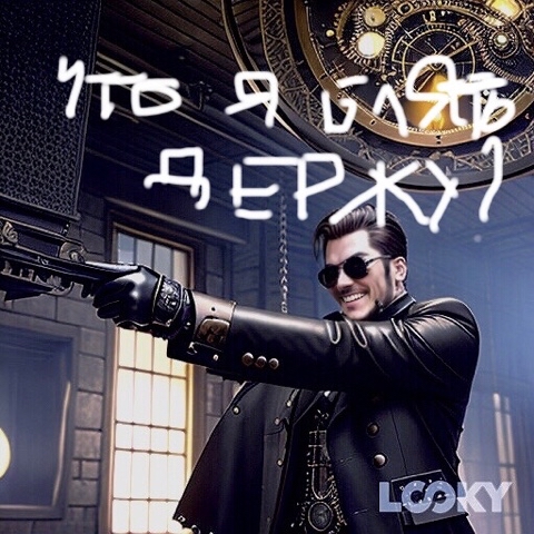 _One_Who_Will_Surprise_the_Gods_ в LOOKY. #Стимпанк,#Киберпанк,#Фэнтези,#LOOKY_нейронка. СТОЮ НА ОХРАНЕ ТВОЕГ...
