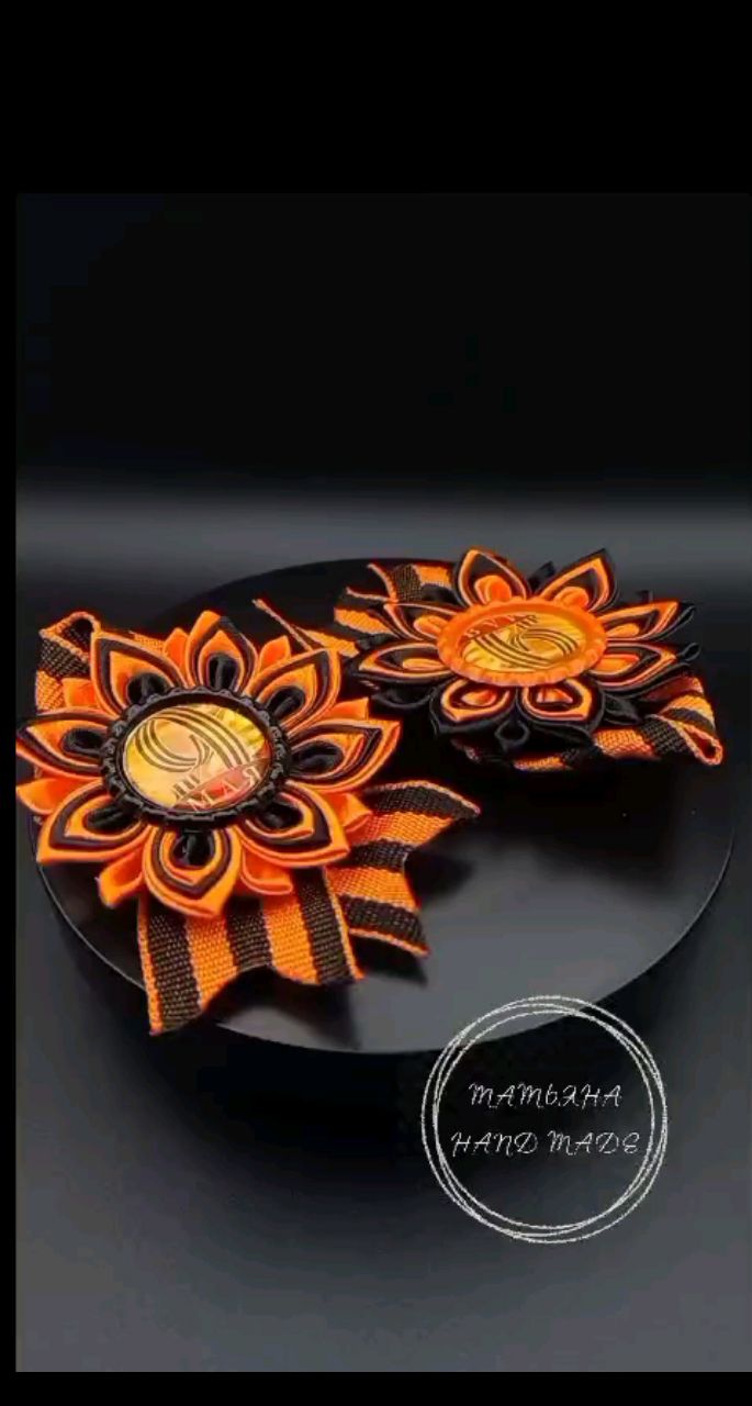 TatianaHandMade в LOOKY. #tatianahandmade. Броши из лент "ЗВЕЗД...