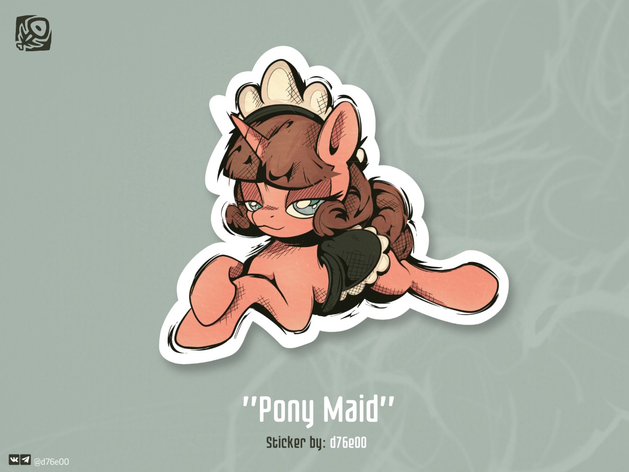 Sticker "Pony Maid"

#Art #Digital #d76e00 #Mlp #Sticker #pony #Maid