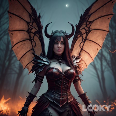 Looky_1695394757129 в LOOKY. #Хэллоуин_демоница,#LOOKY_нейронка. #Хэллоуин_демоница #...