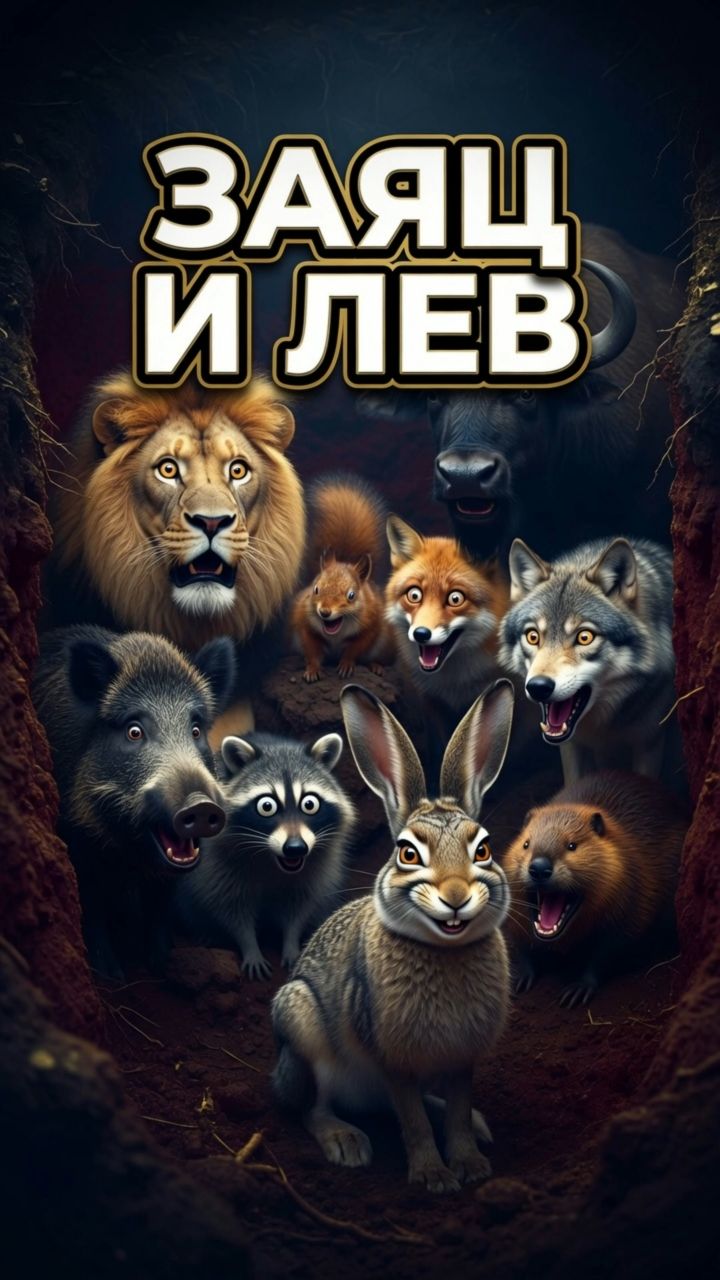 kirill.vedushiy в LOOKY. #анекдоты,#заяц,#лев,#юмор,#кириленкотв. Звери попали в яму и...
