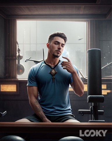 Alex Bayne в LOOKY. #Фэнтези,#LOOKY_нейронка,#gym,#selfie,#mirror. #Фэнтези #LOOKY_нейр...