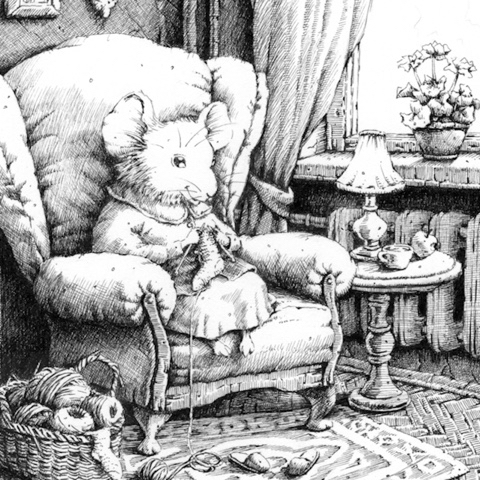 l_m_a_r_t в LOOKY. #это_кира,#графика,#иллюстратор,#иллюстрация,#детскийиллюстратор,#вязание,#осень. Зарекалась я Киру ри...