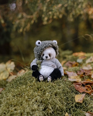 _cutest_toys_ в LOOKY. #mimidooll,#frogy,#frog,#forest,#панда,#лягушонок,#лес,#приключения,#друзья,#сказка,#мох,#осень,#игрушка,#мягкаяигрушка,#коллекционнаяигрушка,#doll,#ooak,#panda,#toy,#handmade,#teddy,#teddybear. Однажды в солнечный ...