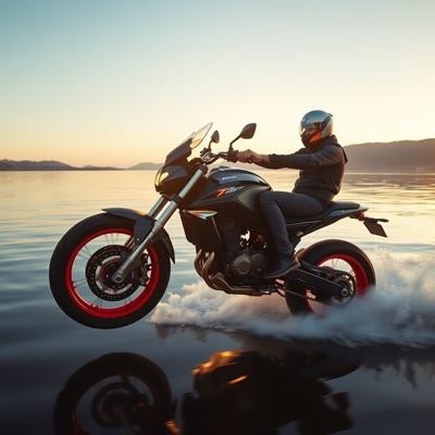 На мотоцикле по воде