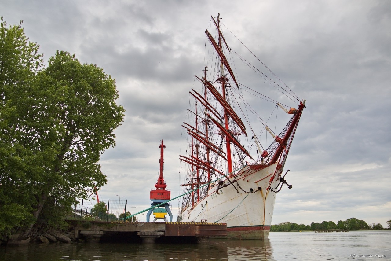 Барк "Седов" у причала Светловского судоремонтного завода⚓️