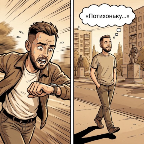 Игорь Арт в LOOKY. #ИгорьАрт,#потихоньку,#мудростьмастера,#холст,#комикс. «Как дела?» — спроси...