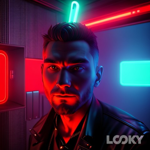 GIN777 в LOOKY. #cyberpunk#neon#gin. #cyberpunk#neon#gin