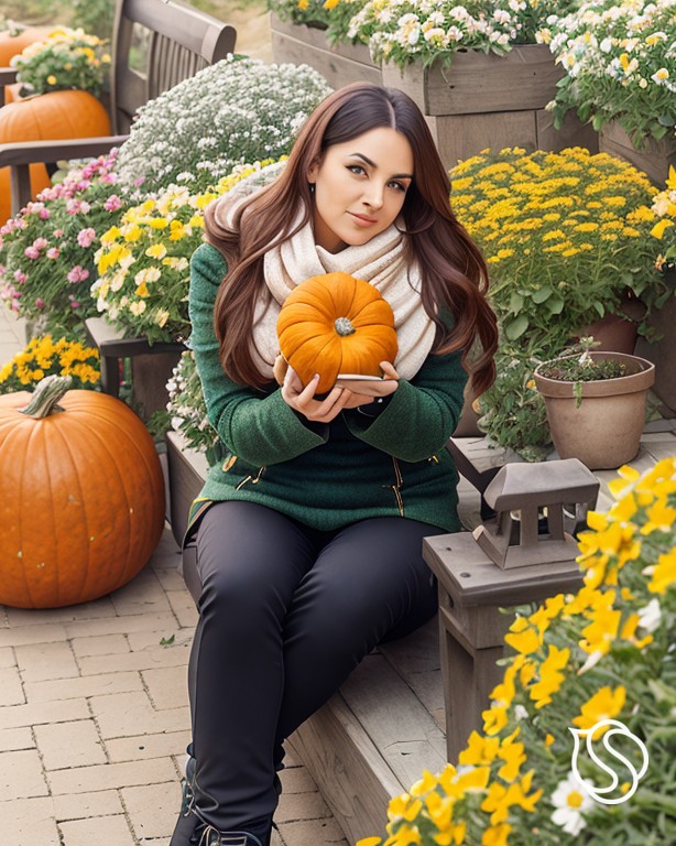 Осень и тыквы #экоперспектива #LOOKY_нейронка #осень #тыквы #autumn