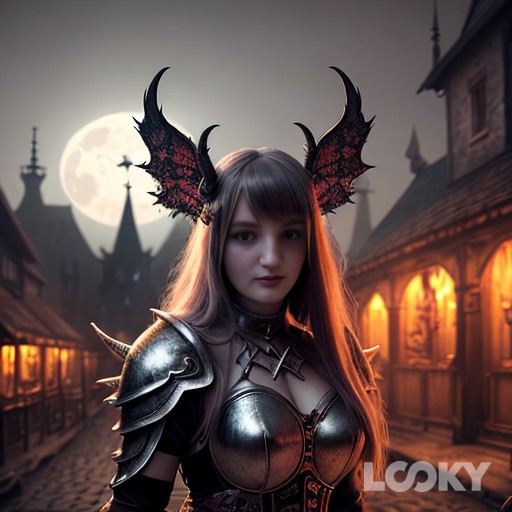 #Хэллоуин_демоница #LOOKY_нейронка