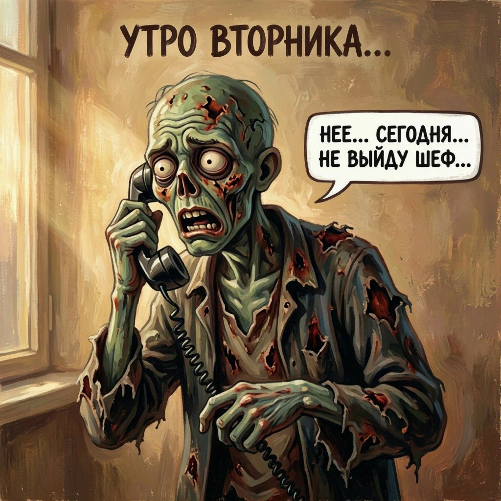 С добрым утром
#утро #доброеутро #арт #нейросеть #вторник #юмор #карикатура #шеф