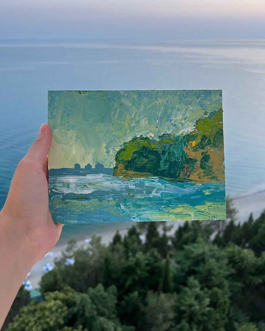 Первая проба пера , точнее мастихина