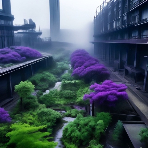 The Wornguts в LOOKY. #town,#purple,#green,#plants. [#indastrial](indast...