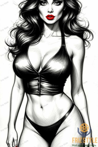 Friz_Style в LOOKY. #looky,#нейронка,#ии,#art,#painting,#image,#арт,#искусство,#midjourney,#artwork,#фото,#friz_style. Сюрреалистичный черн...