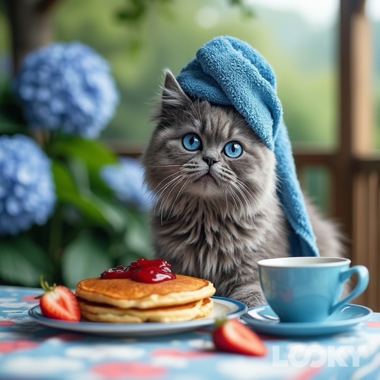 nina_neiro в LOOKY — Добрейшего и вкусного утречка 🐈 🥞🍒🍓 
Замурчательного вос